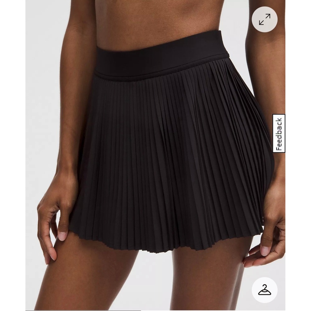 Lululemon RePleat High Rise Tennis Skirt Athletic Skort Black 2 Pleated Pocket